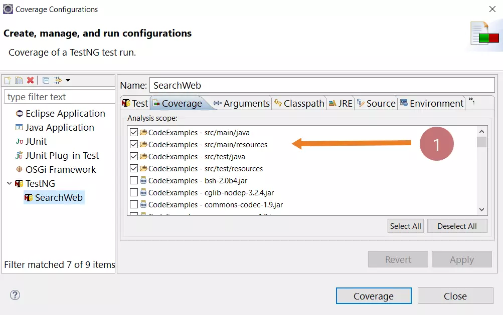 Code Coverage Configuration