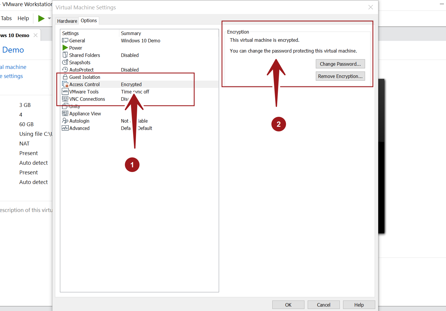 Access Control VM Setting
