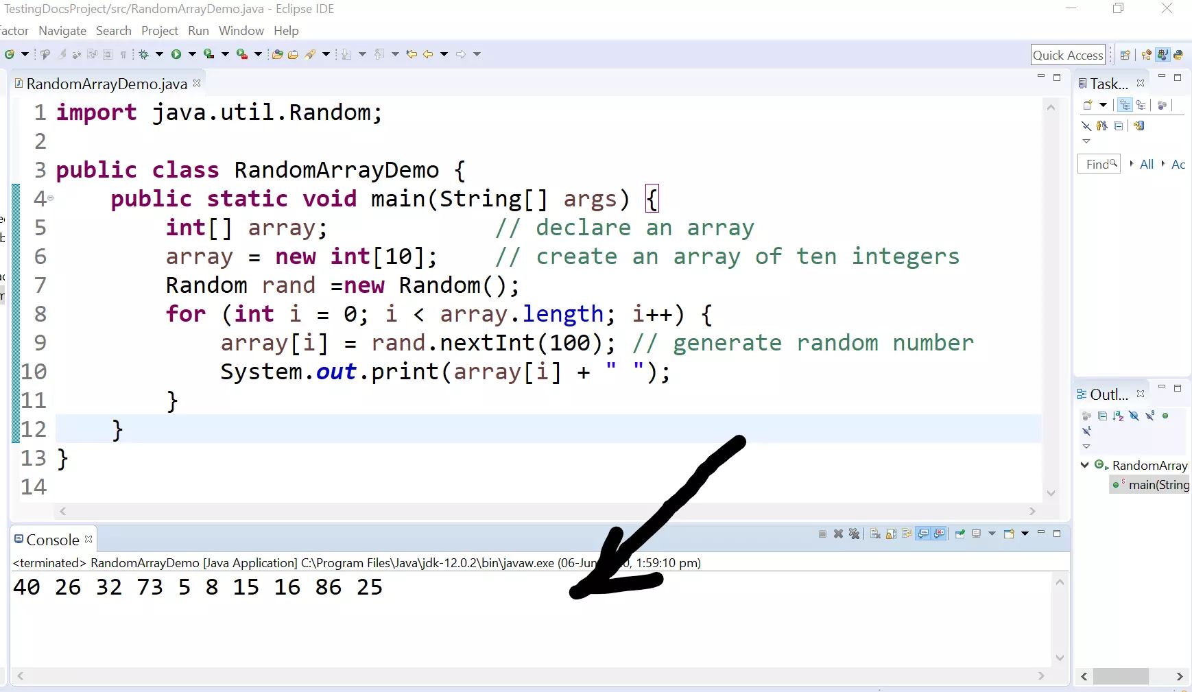 pin Blodig Marty Fielding Create an array with random values in a java program - TestingDocs.com