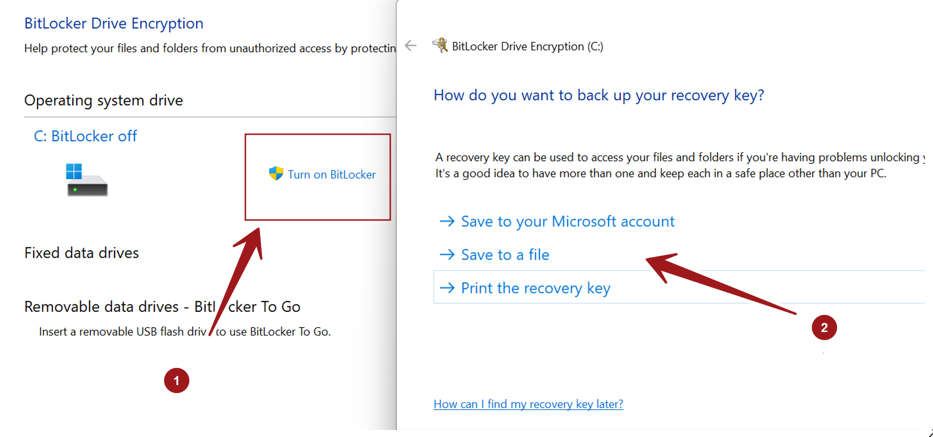 BitLocker Recovery Key Windows 11