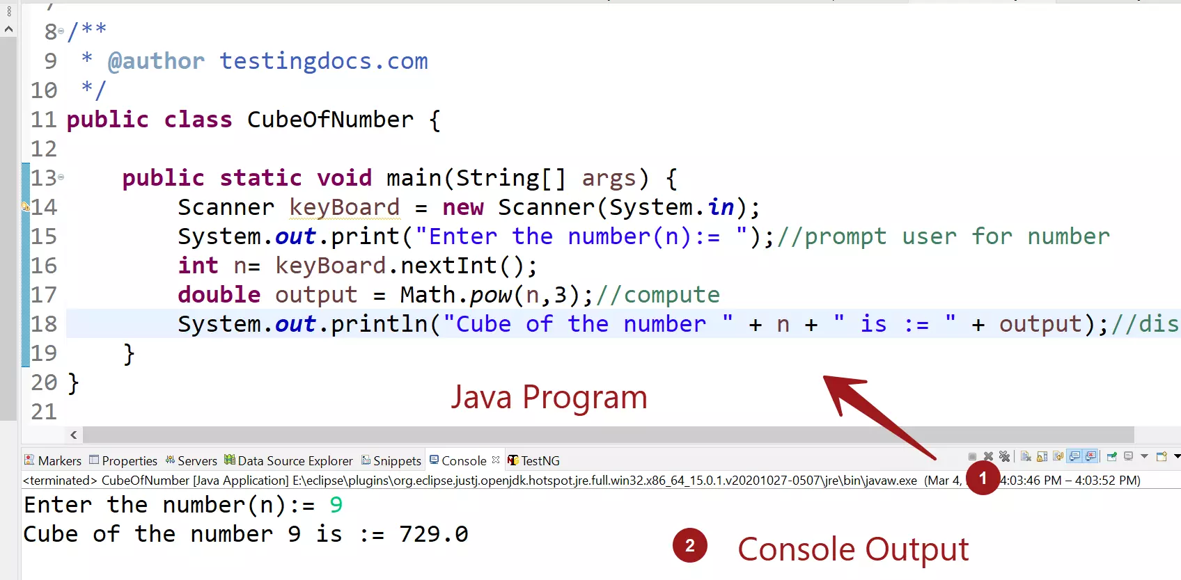 Cube of Number Java Program