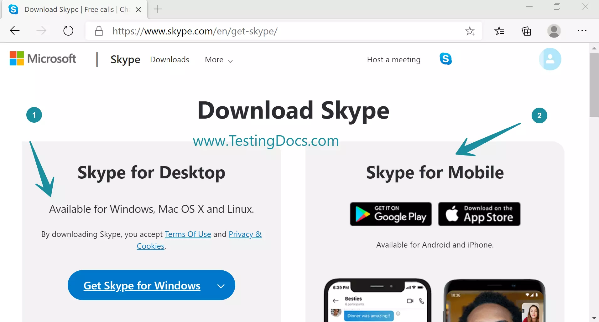 Download Skype on Windows