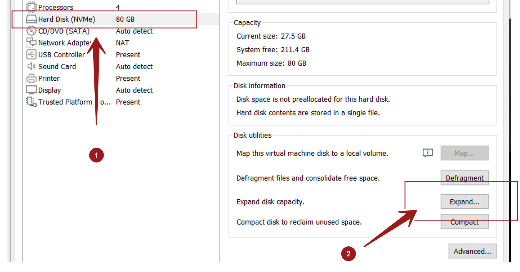 Expand Virtual Hard Disk VM