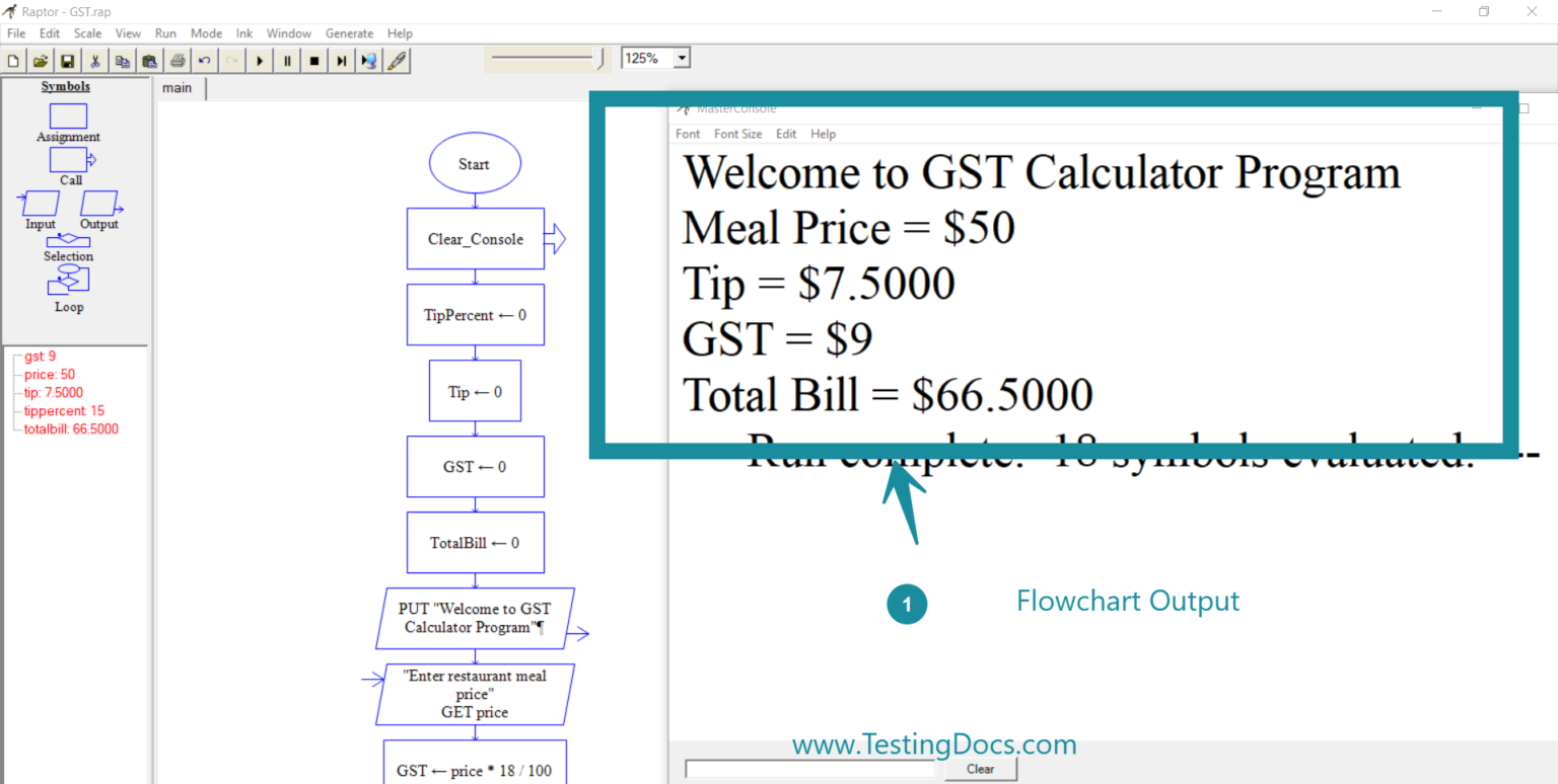 GST Calculator Raptor Flowchart - TestingDocs.com