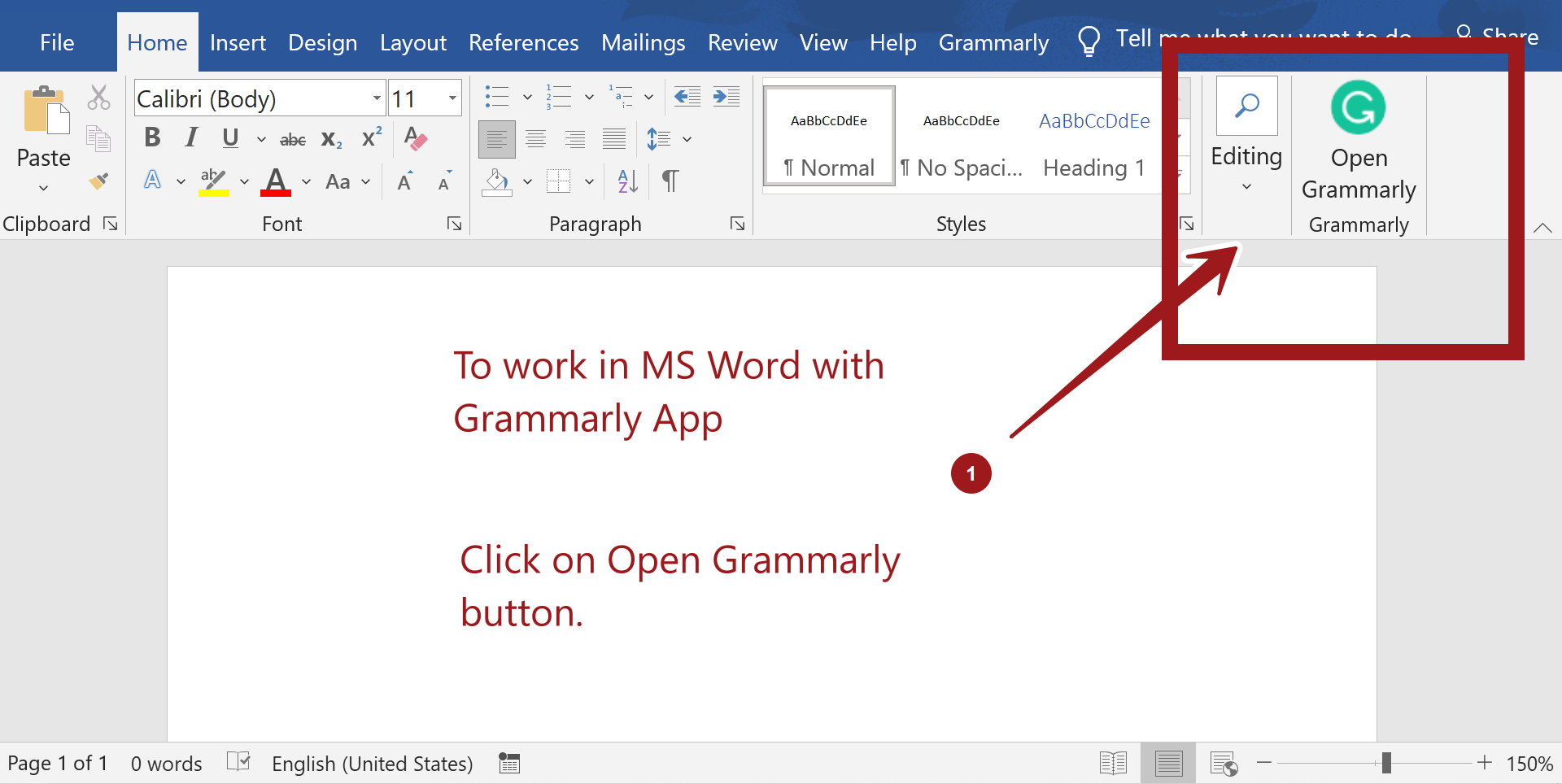 Grammarly MS Word