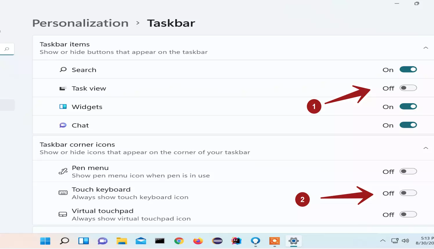 Hide Taskbar Icons