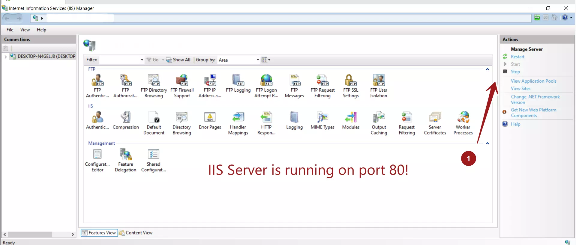 IIS Server port 80