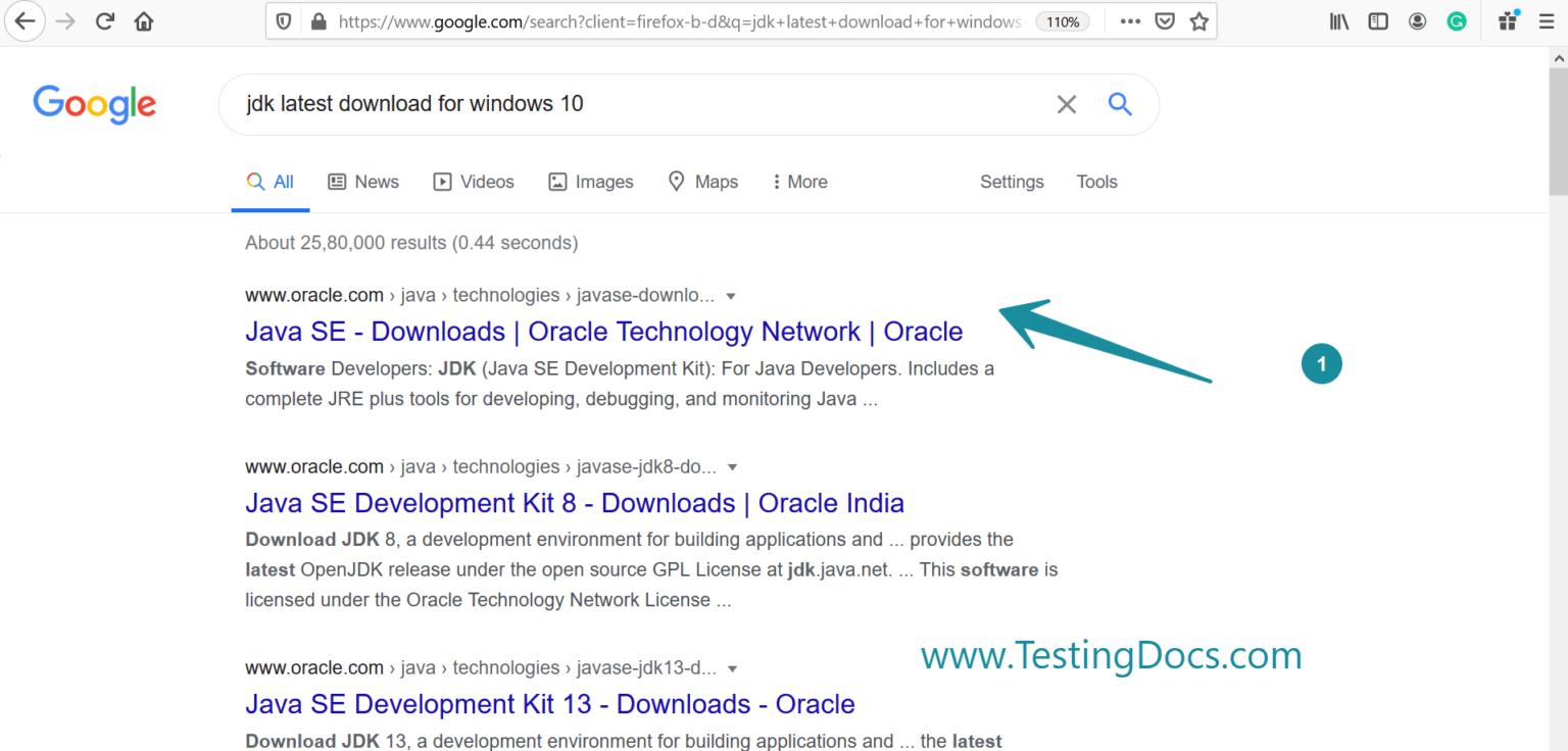 Oracle JDK 14 download page