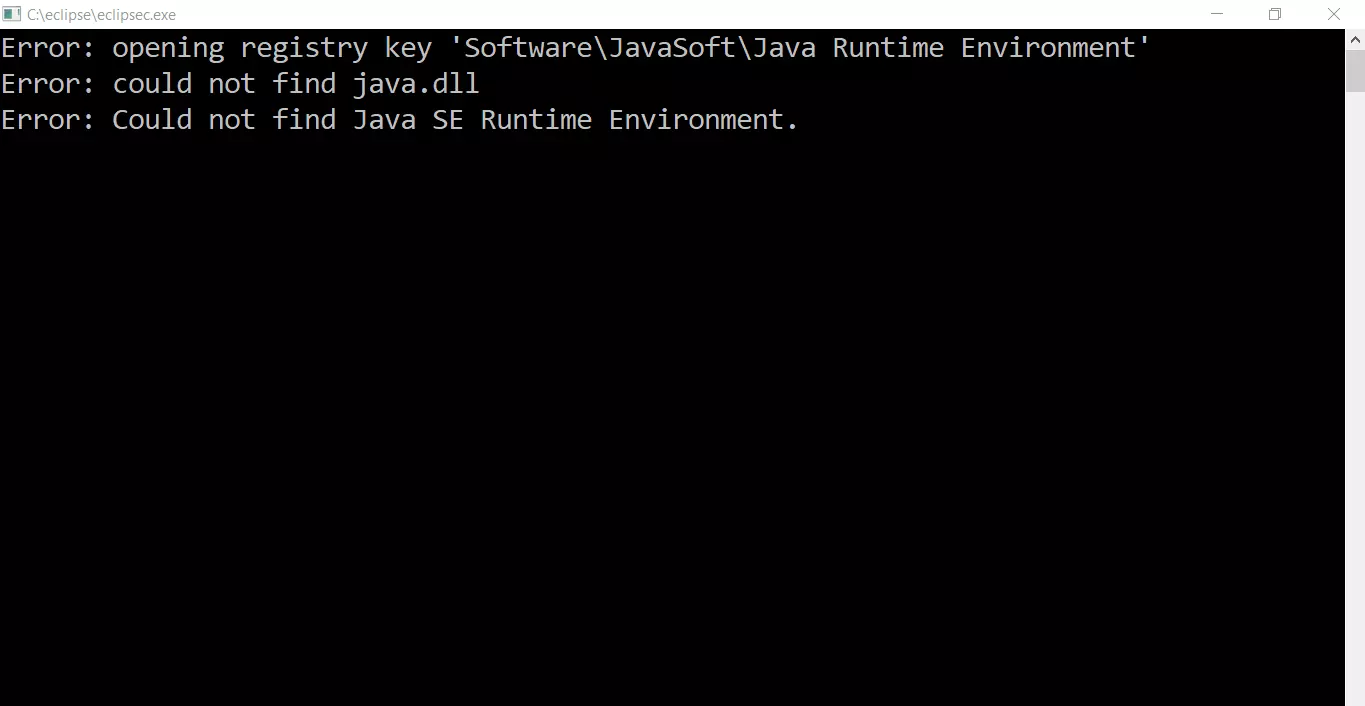 could not find java dll
