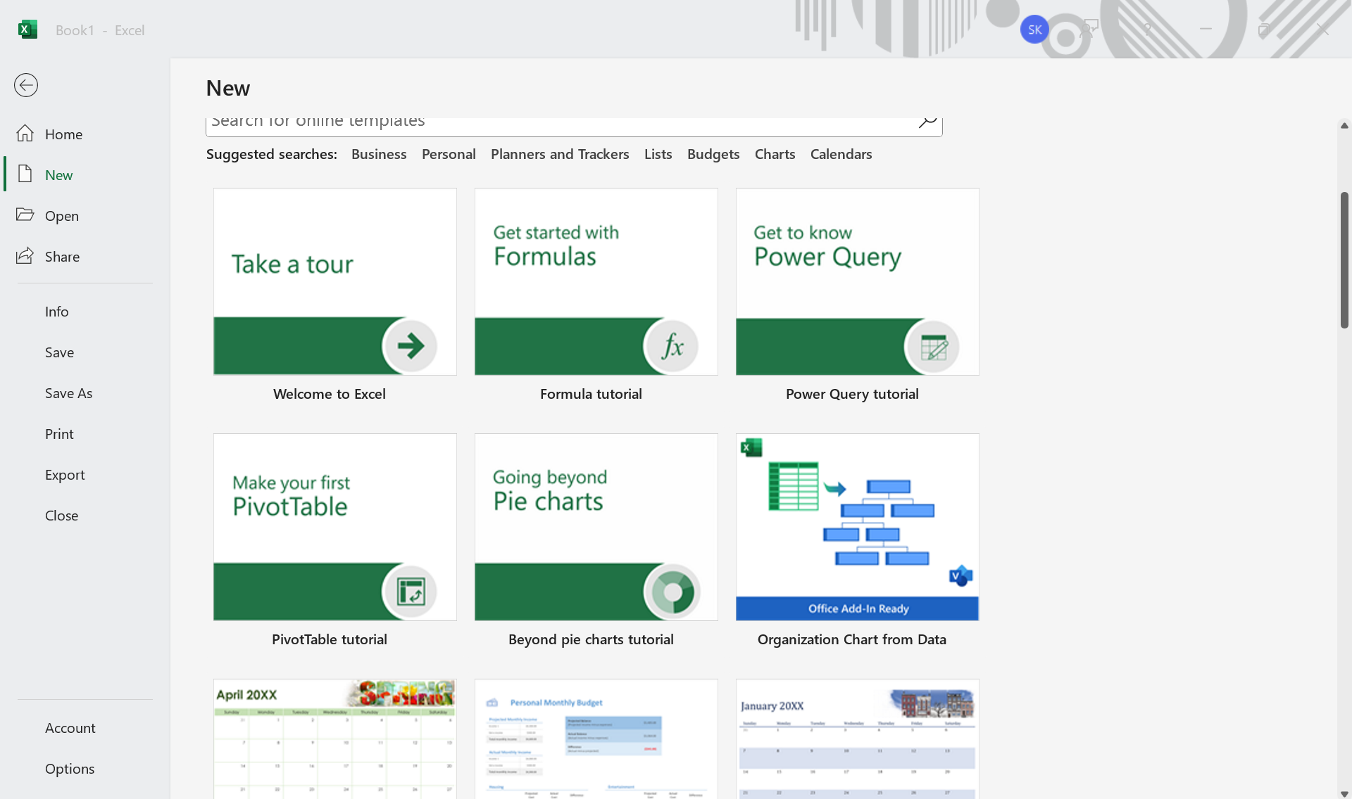 Microsoft Excel Templates