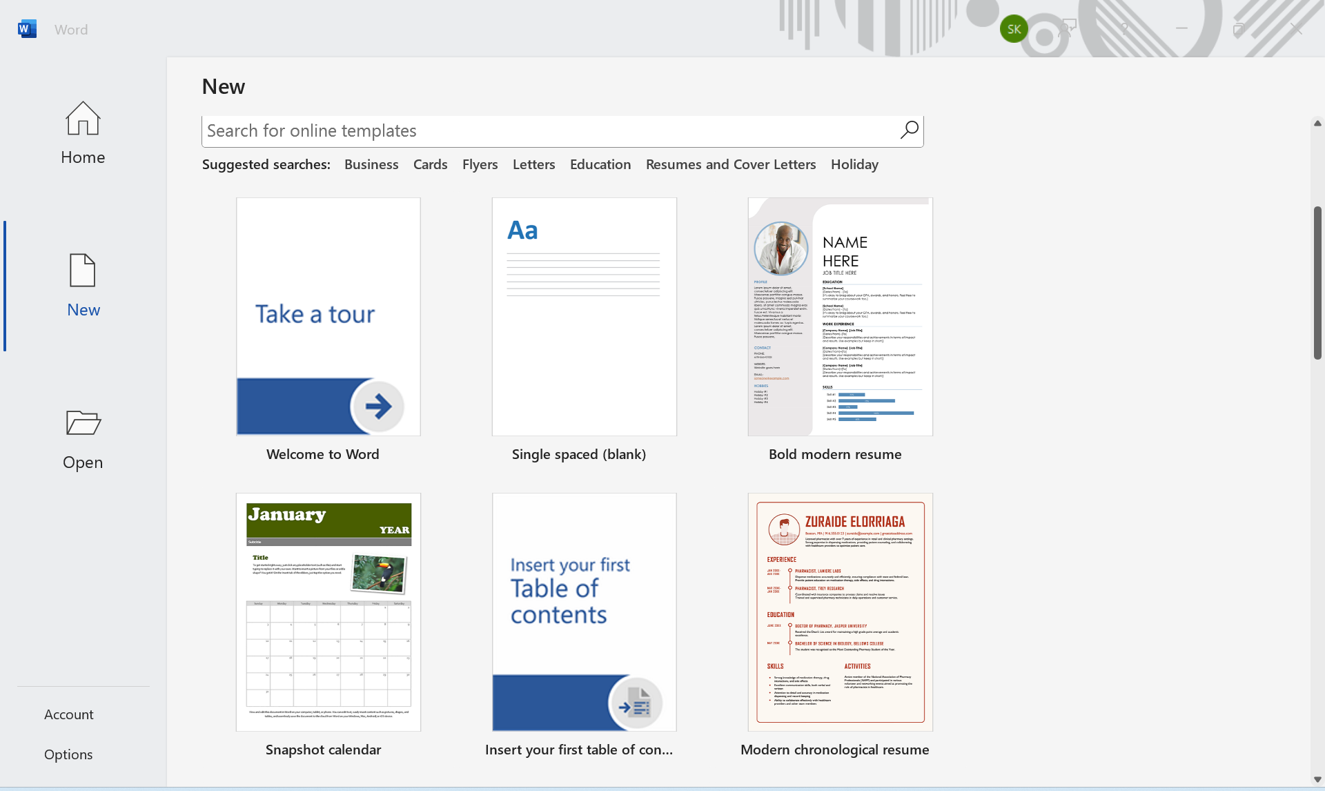 Microsoft Word Templates