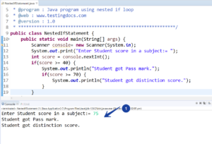 Java program for nested if statement - TestingDocs.com