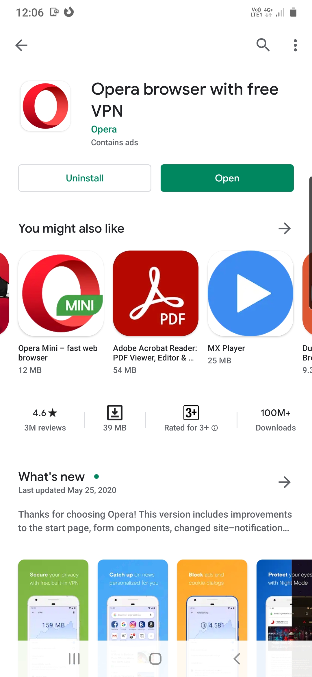 Opera Browser Launch Play Store