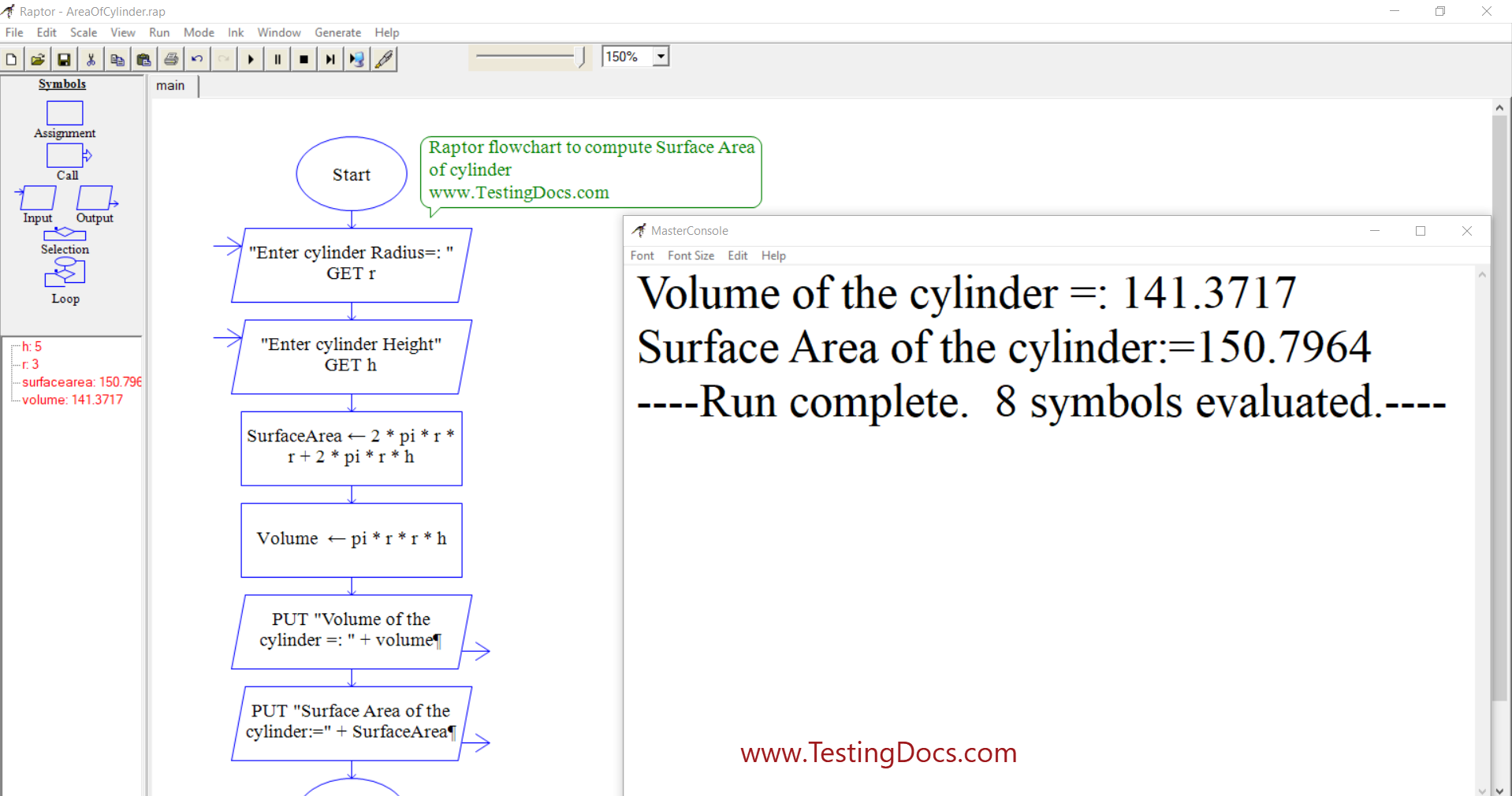 Surface Area of Cylinder