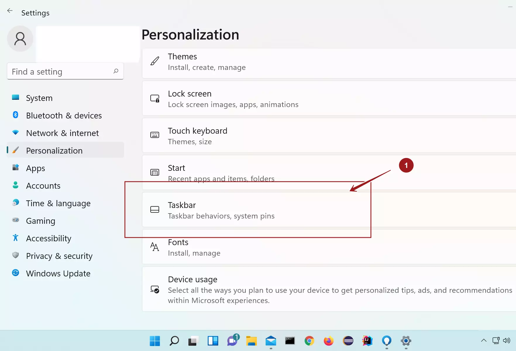 Taskbar Settings Windows 11
