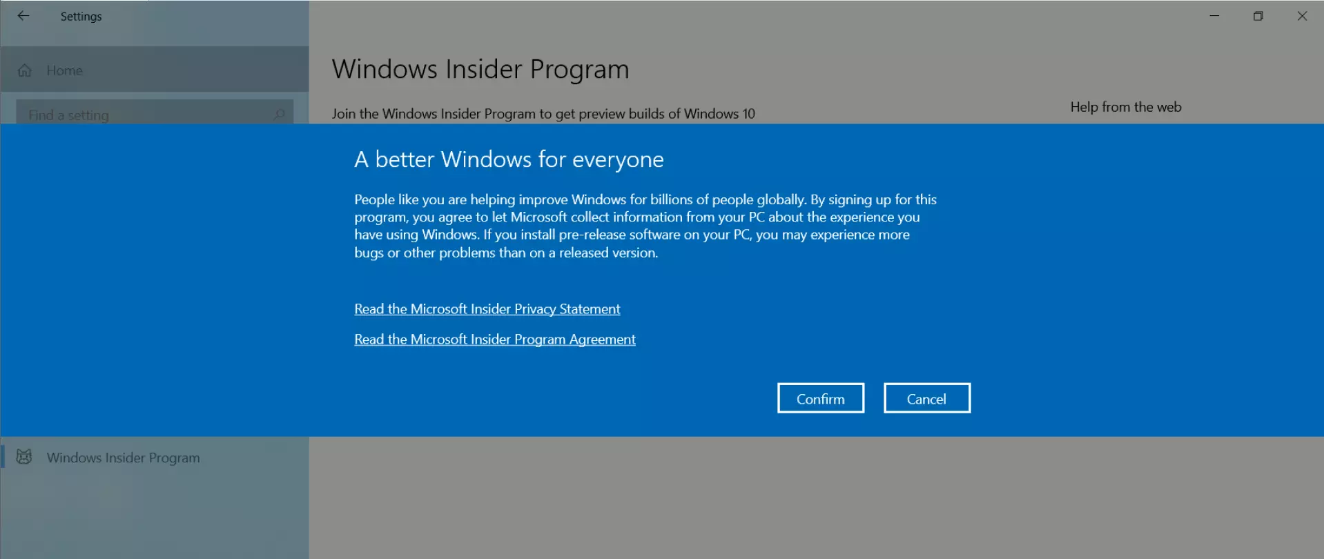Windows Insider EULA
