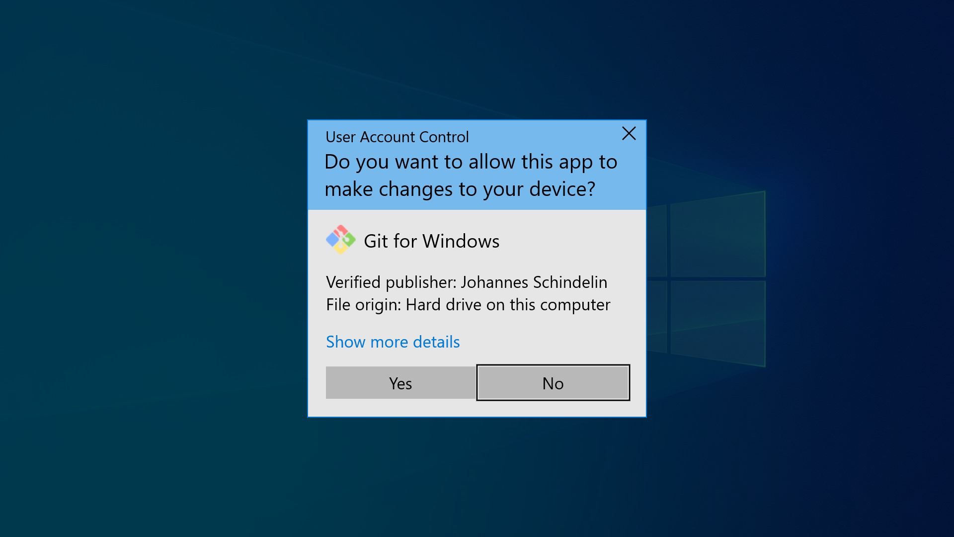 Windows UAC Prompt