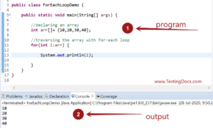 Enhanced For Loop in Java - TestingDocs.com
