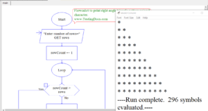 RAPTOR flowchart to display the right angle triangle pattern using ...