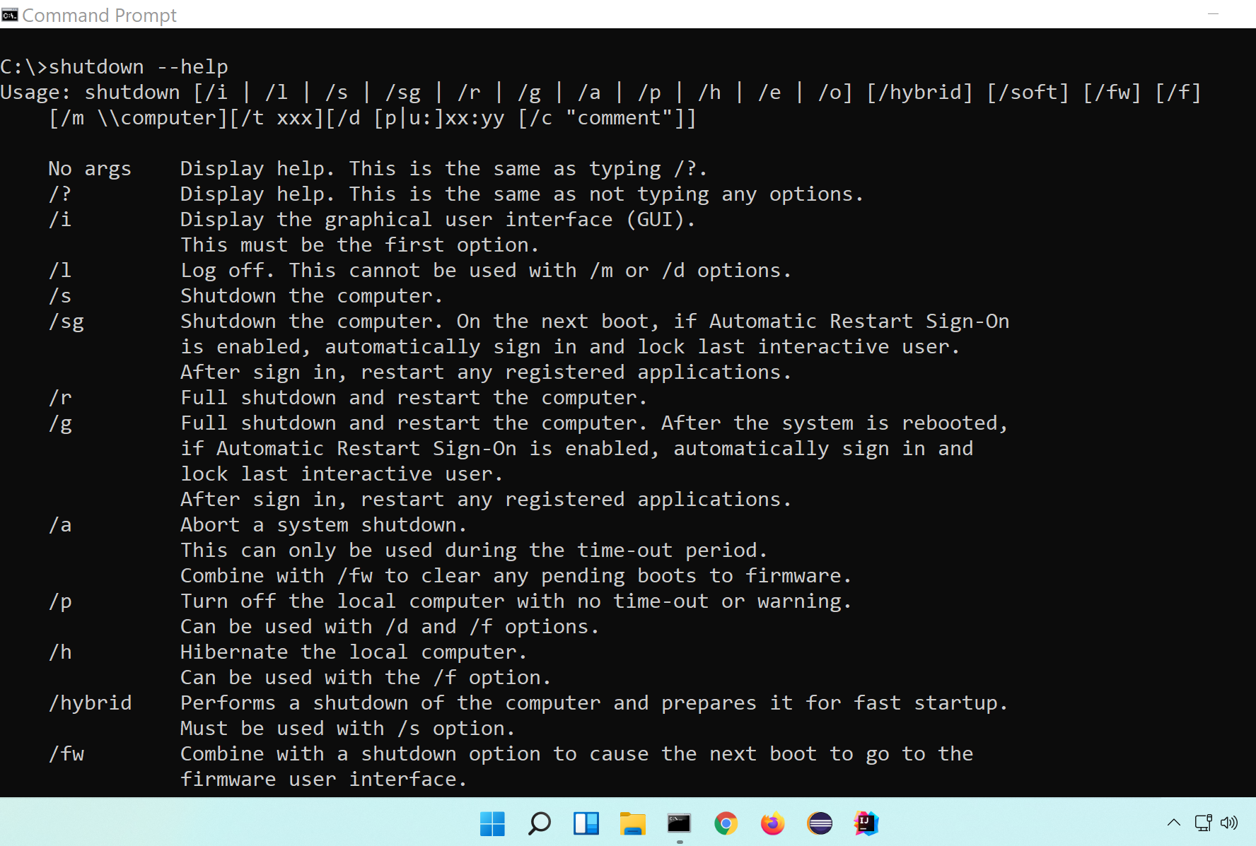 Shutdown Windows 11 Command Line