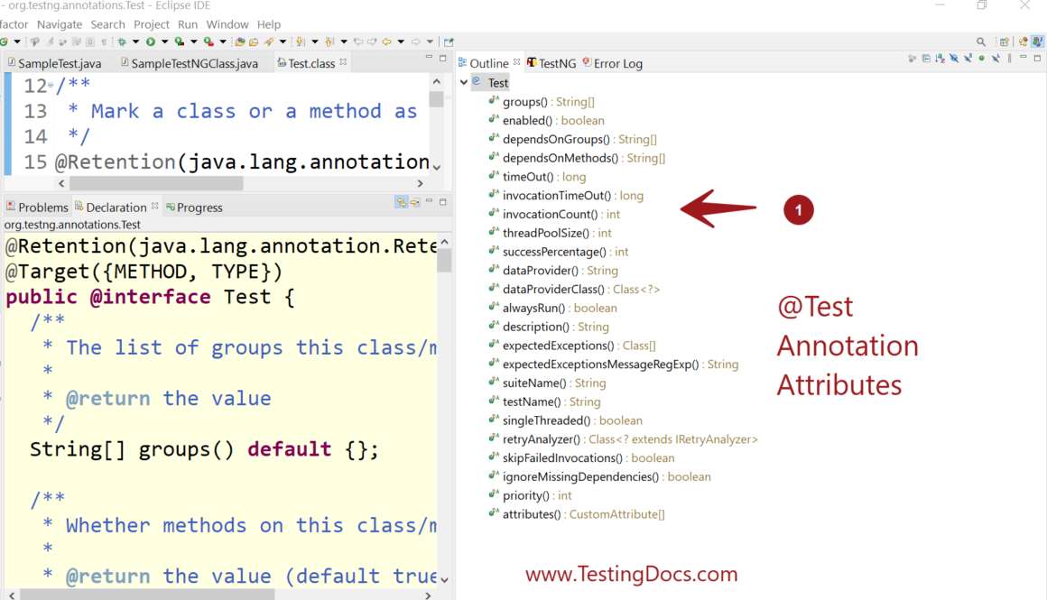 TestNG @Test Annotation Attributes