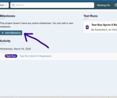 Add Milestone TestRail