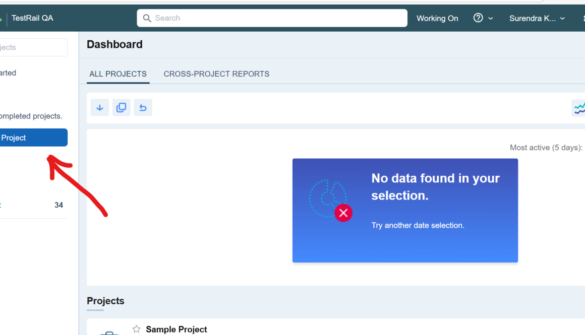Add Project in TestRail