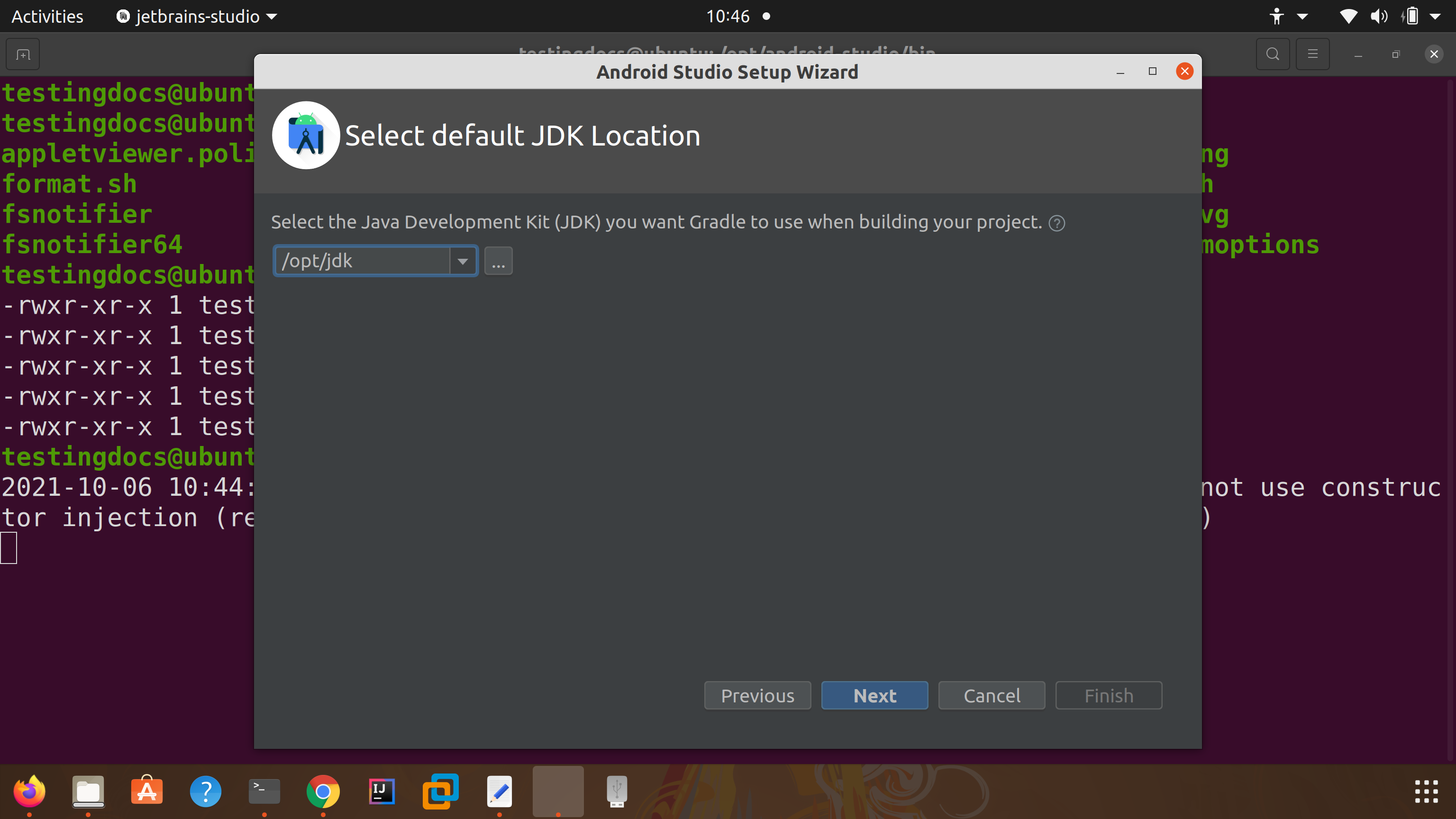 Android Studio JDK Location