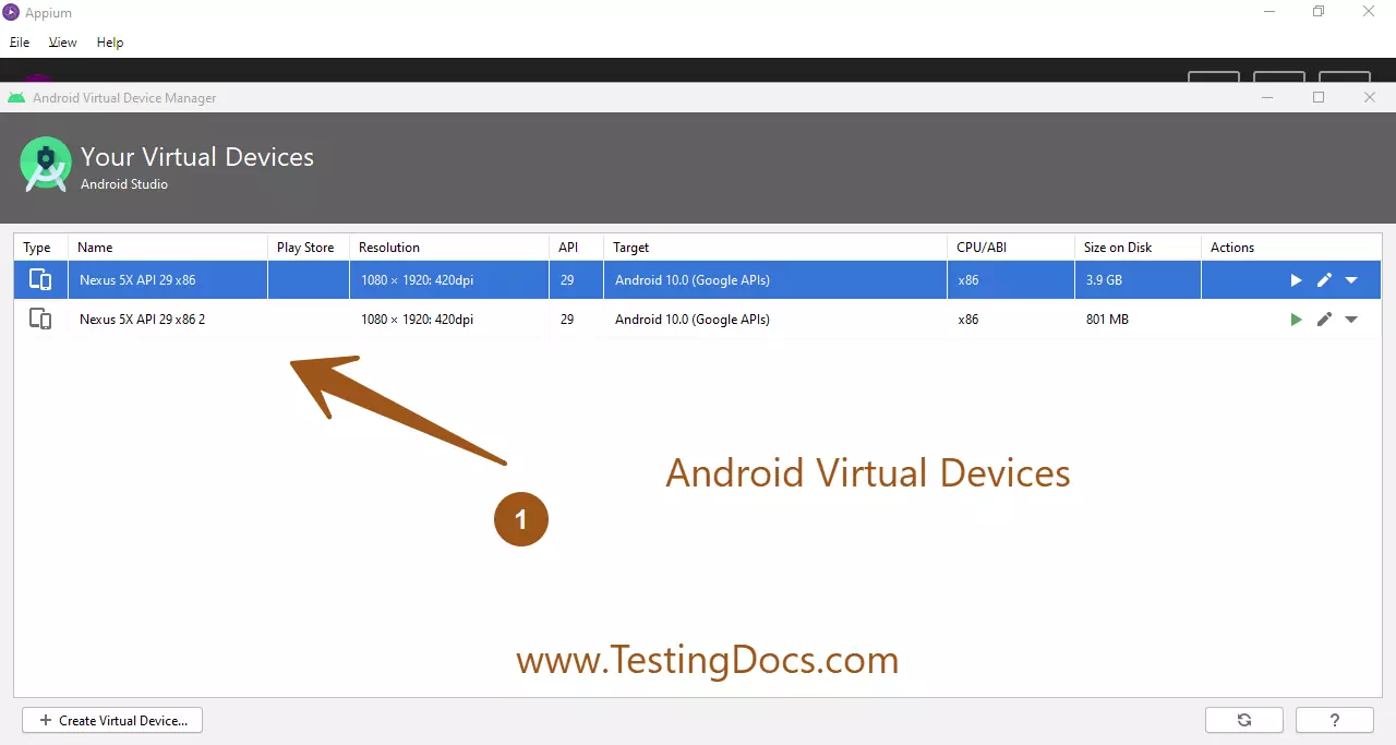 Android Virtual Devices