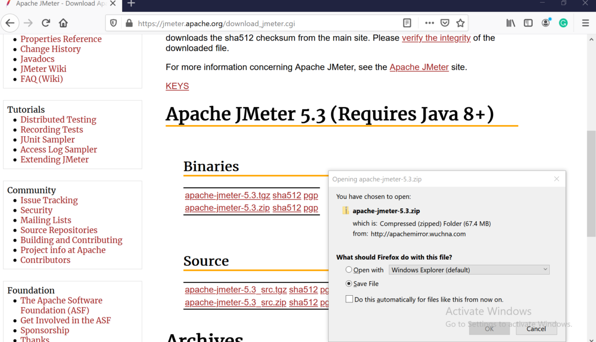 Install JMeter on Windows