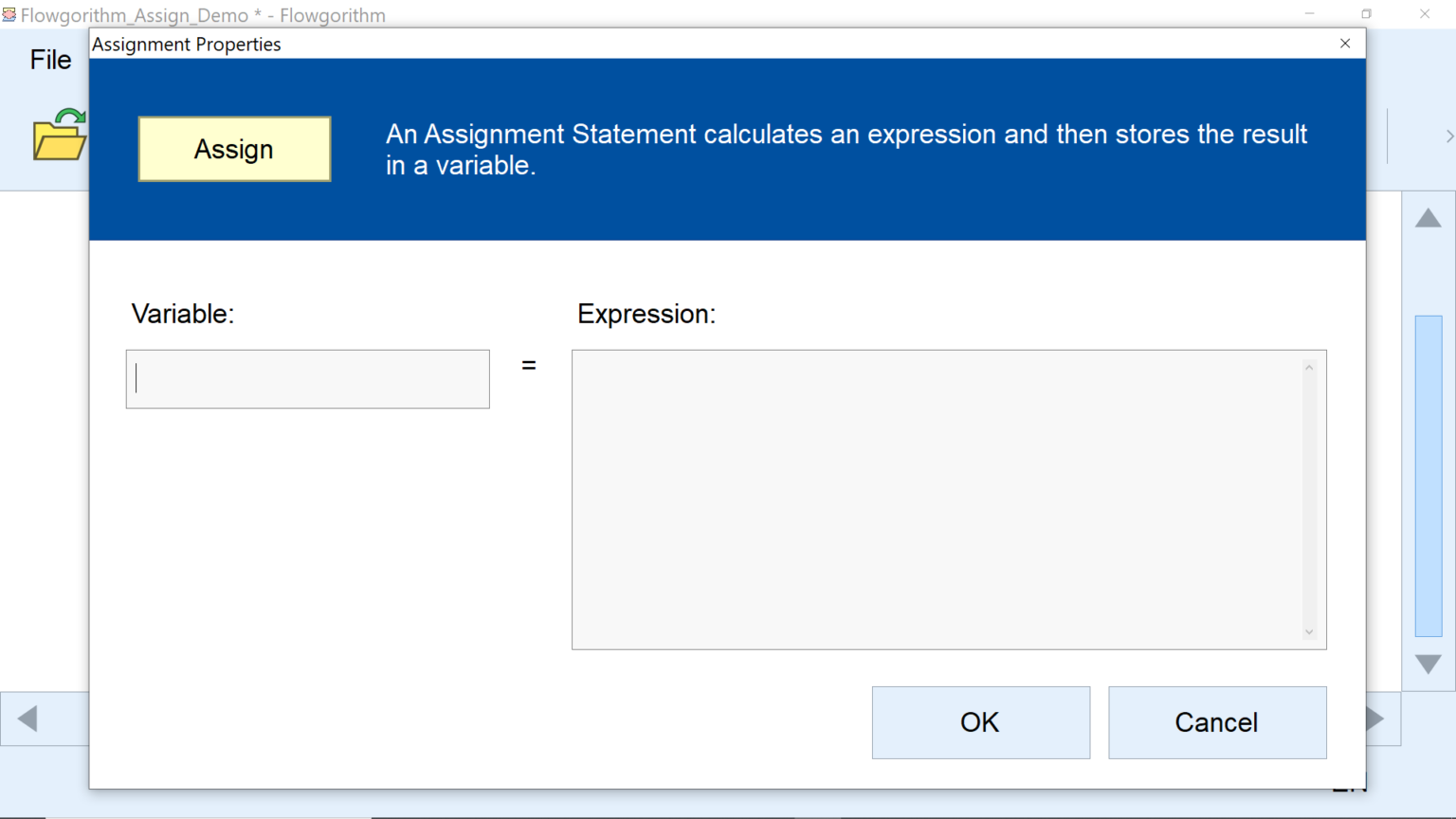 Flowgorithm Assign Statement | TestingDocs