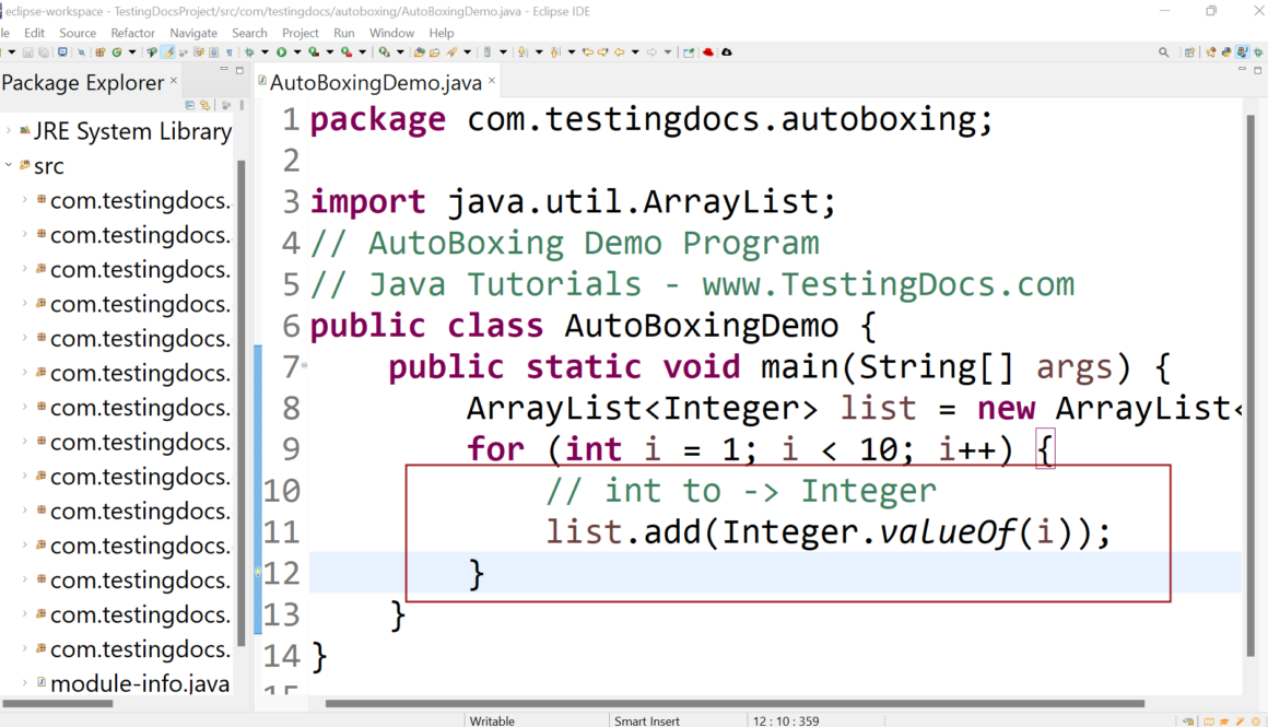 AutoBoxing Java Program