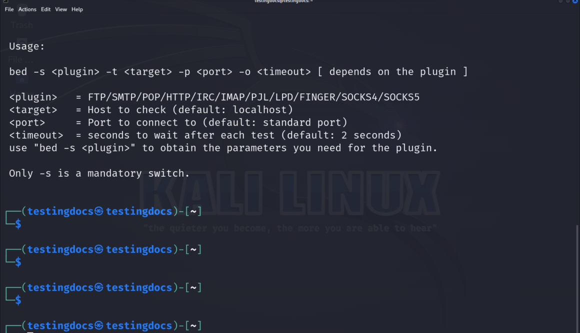 BED Tool Linux Kali