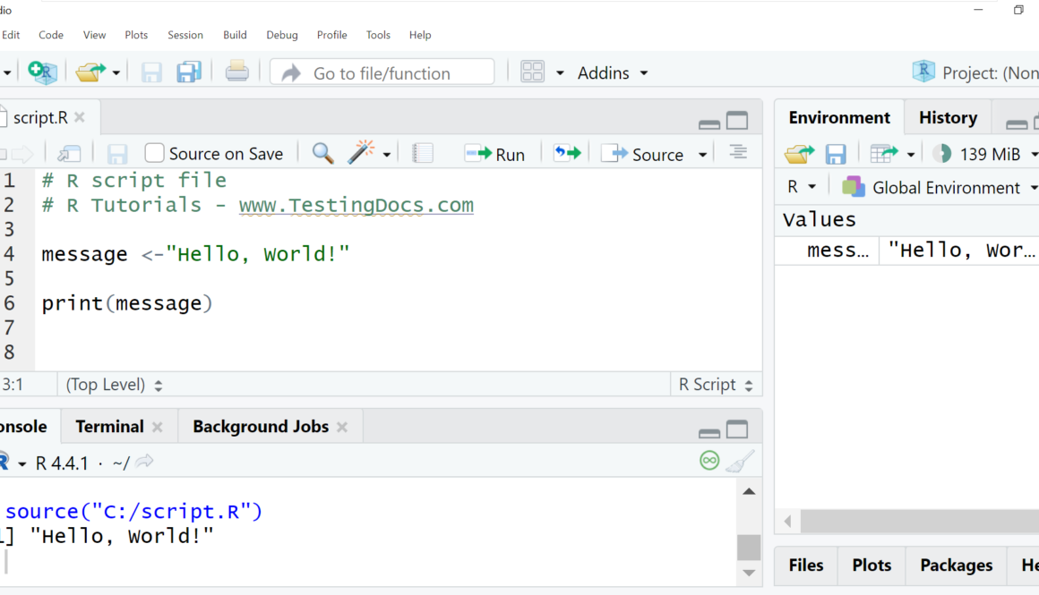 Basic R Syntax