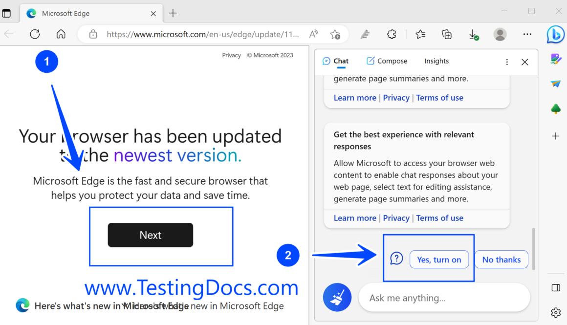 Bing AI Browser Web Content