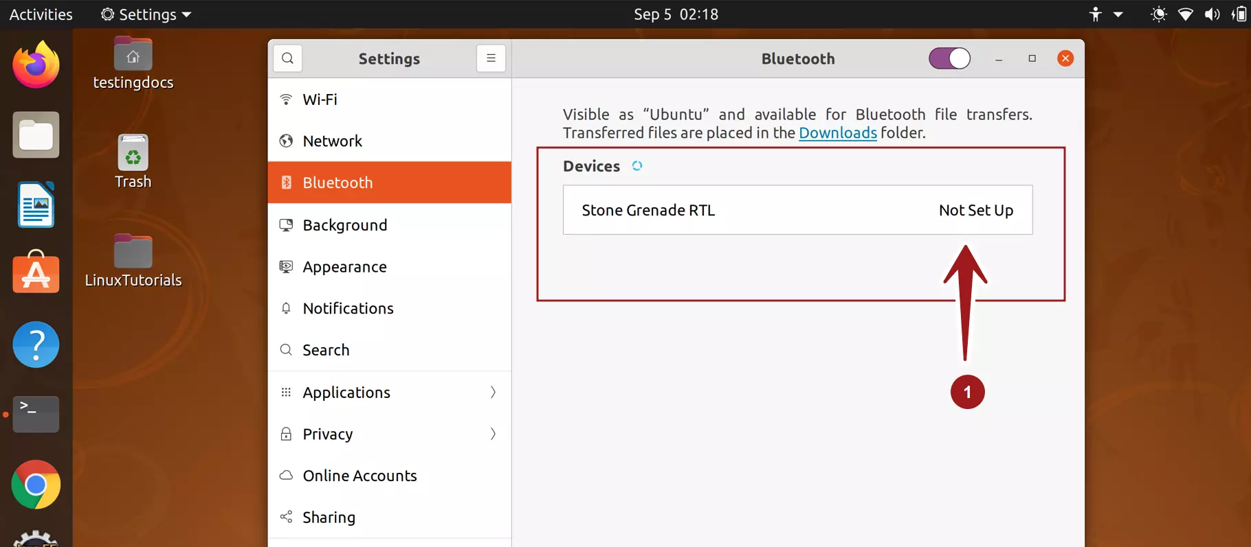 Bluetooth Device Setup Ubuntu