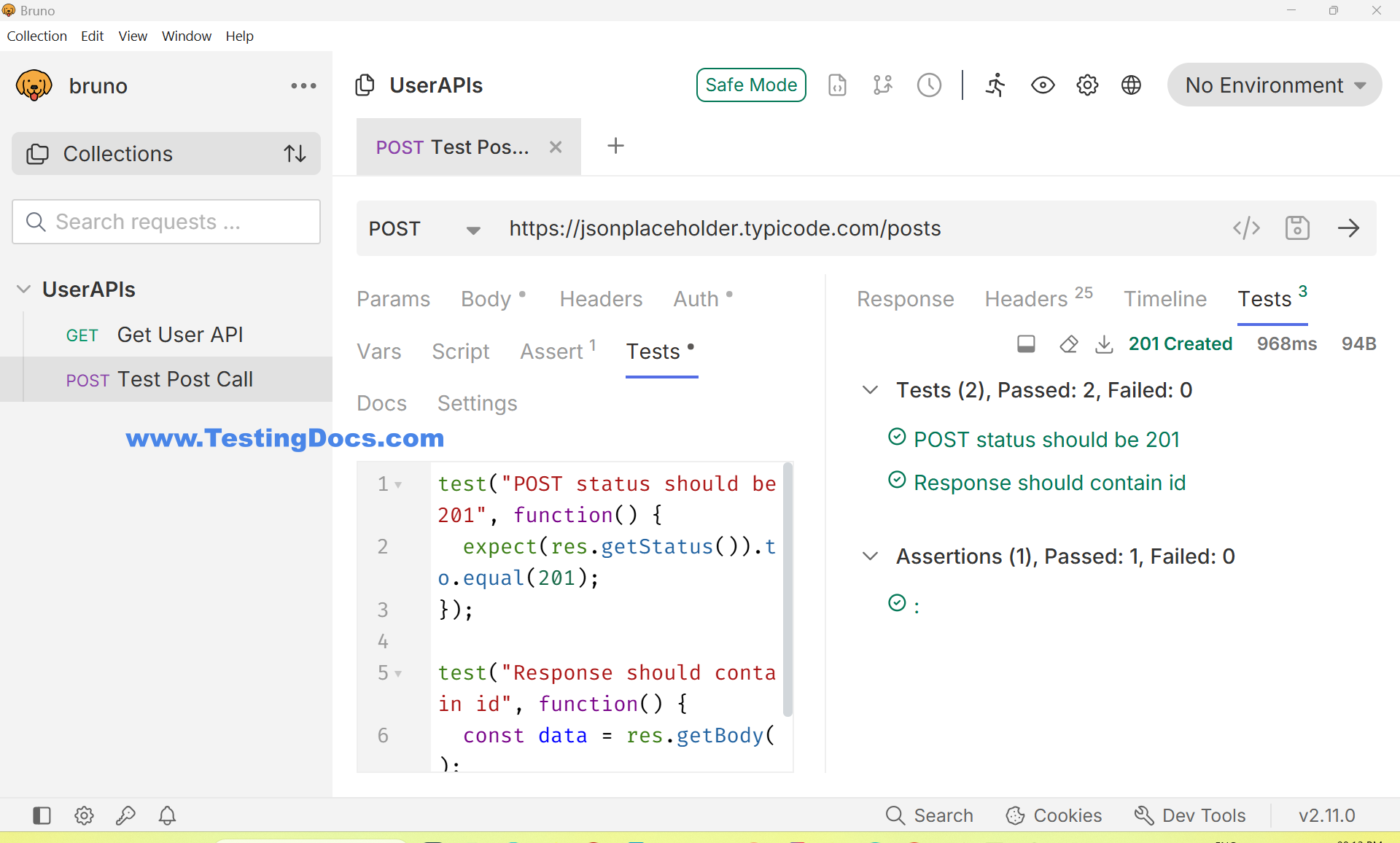 Bruno API Test Scripts