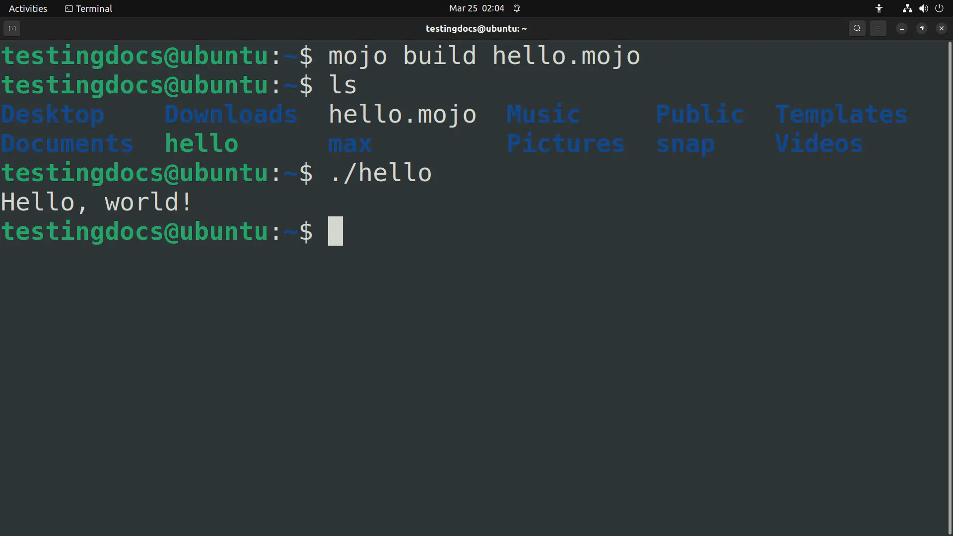 Build Mojo File