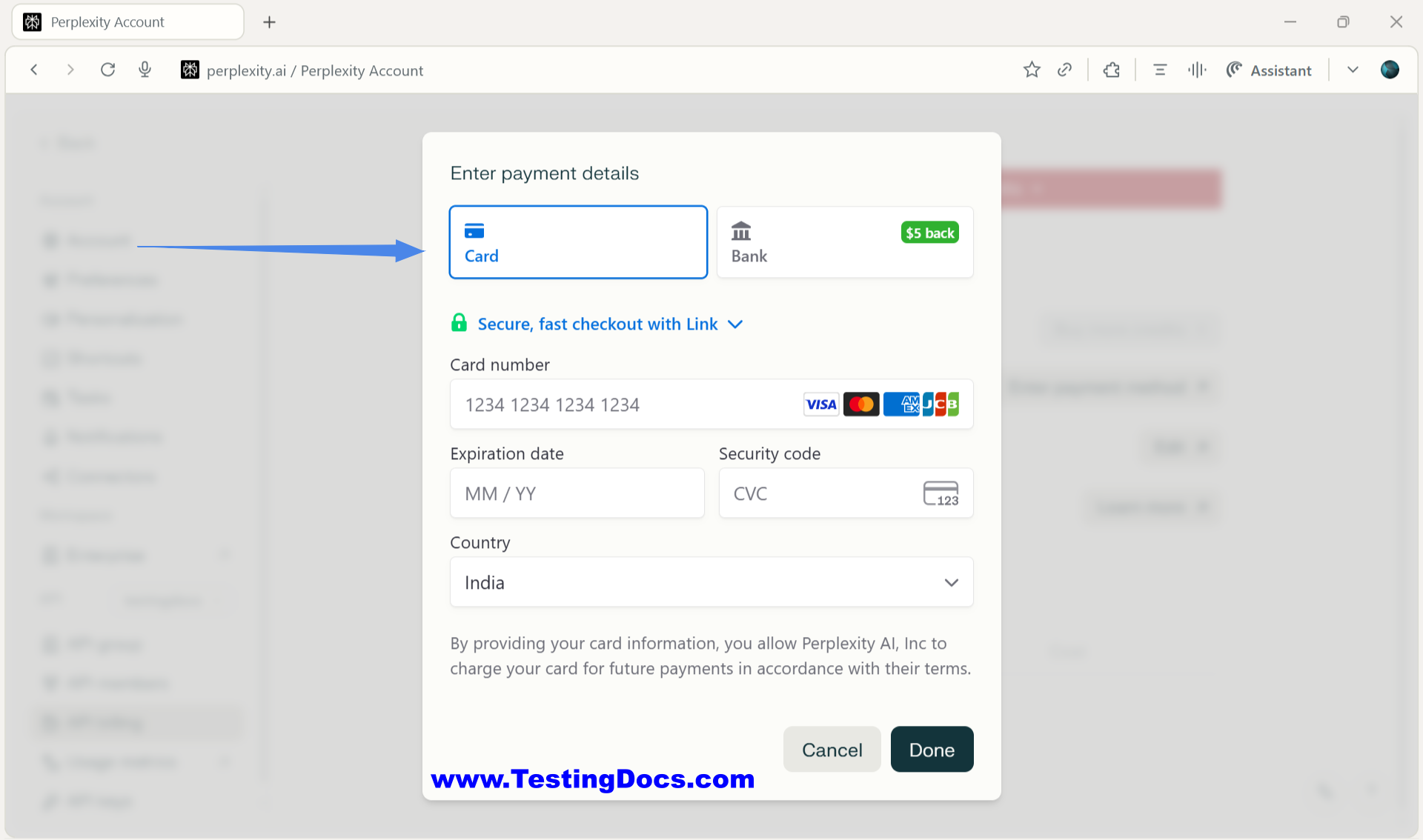 Buy Perplexity API Credits