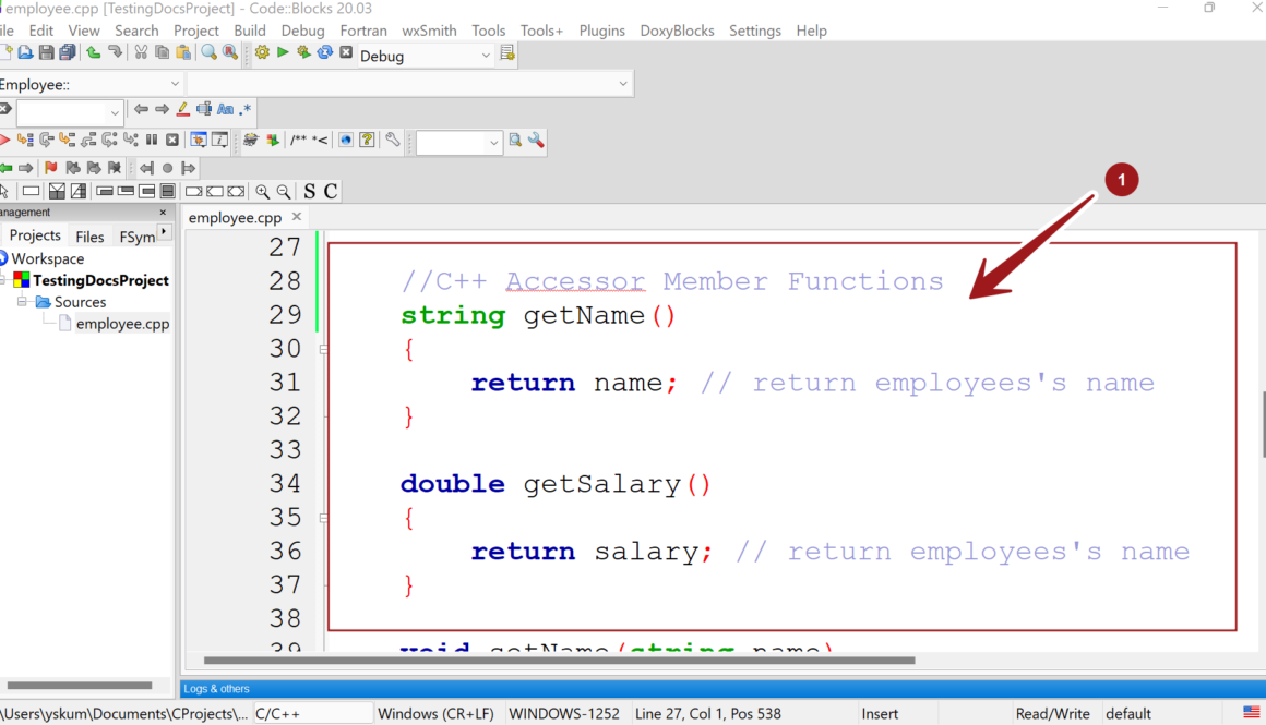C++ Accessor Member Functions