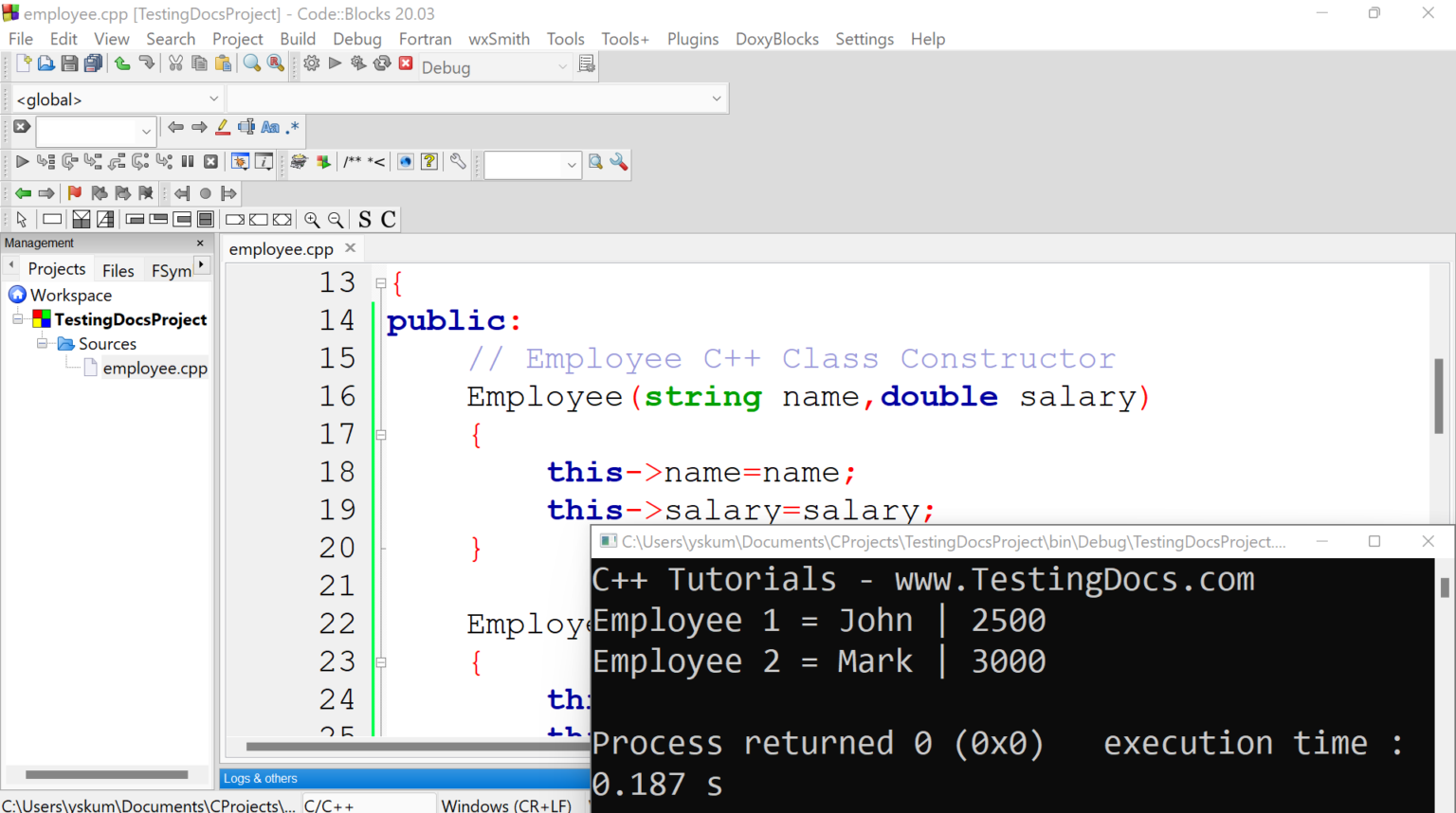 Define C++ Class Constructor - TestingDocs.com