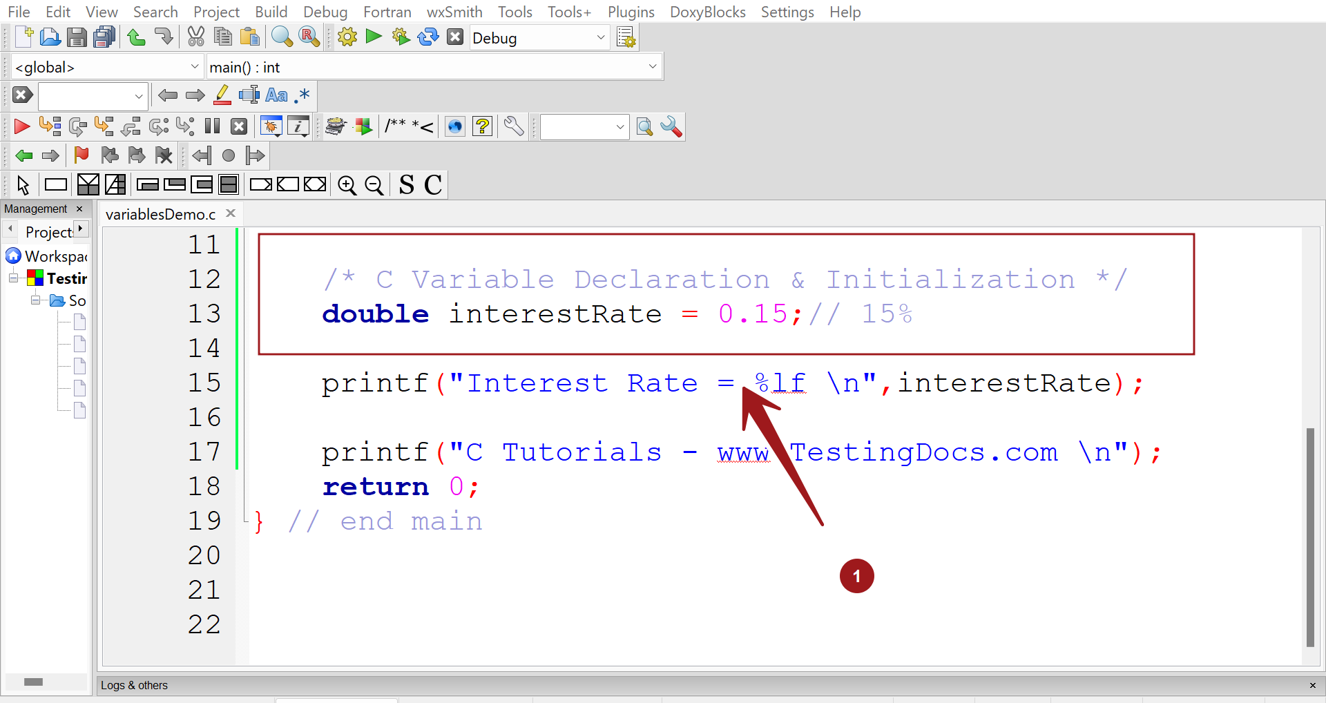 C Variable Declaration and Initialization