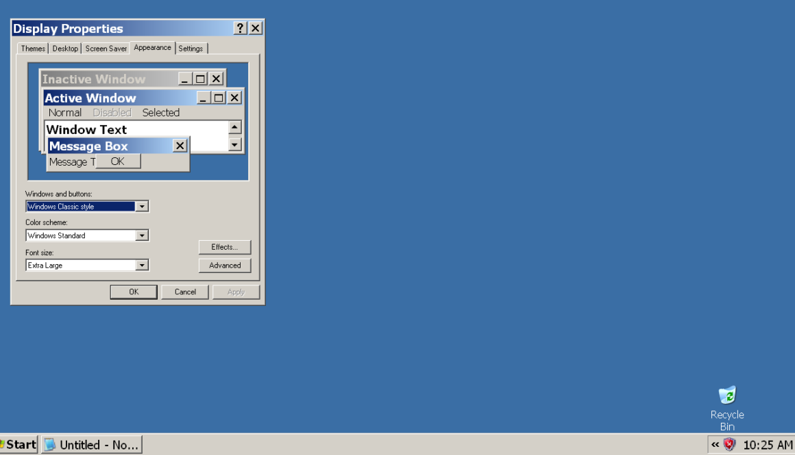 Change Windows Appearance