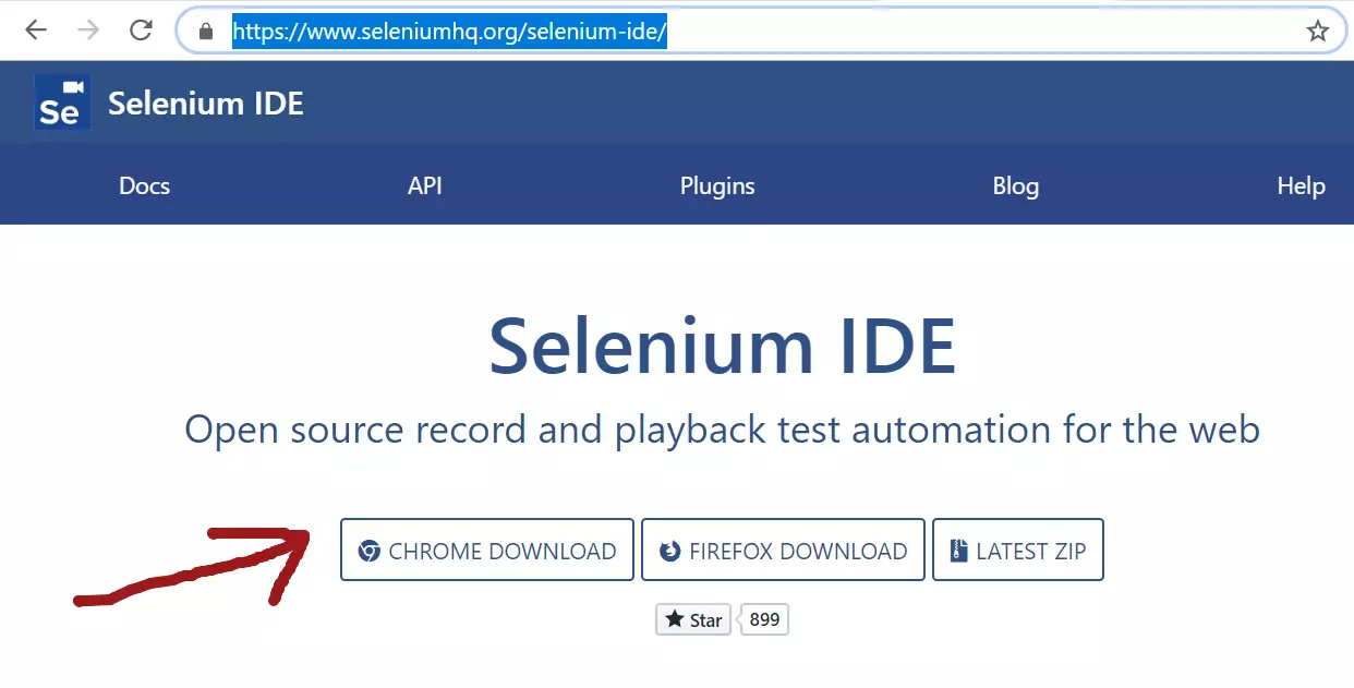 Selenium IDE for Chrome