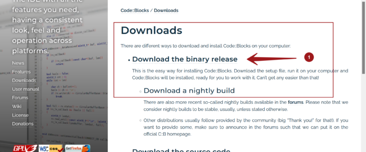 CodeBlocks Download Win11