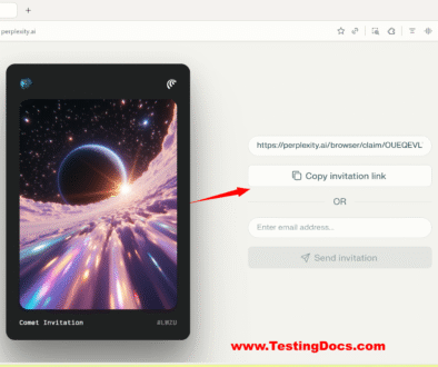 Comet Browser Invitation