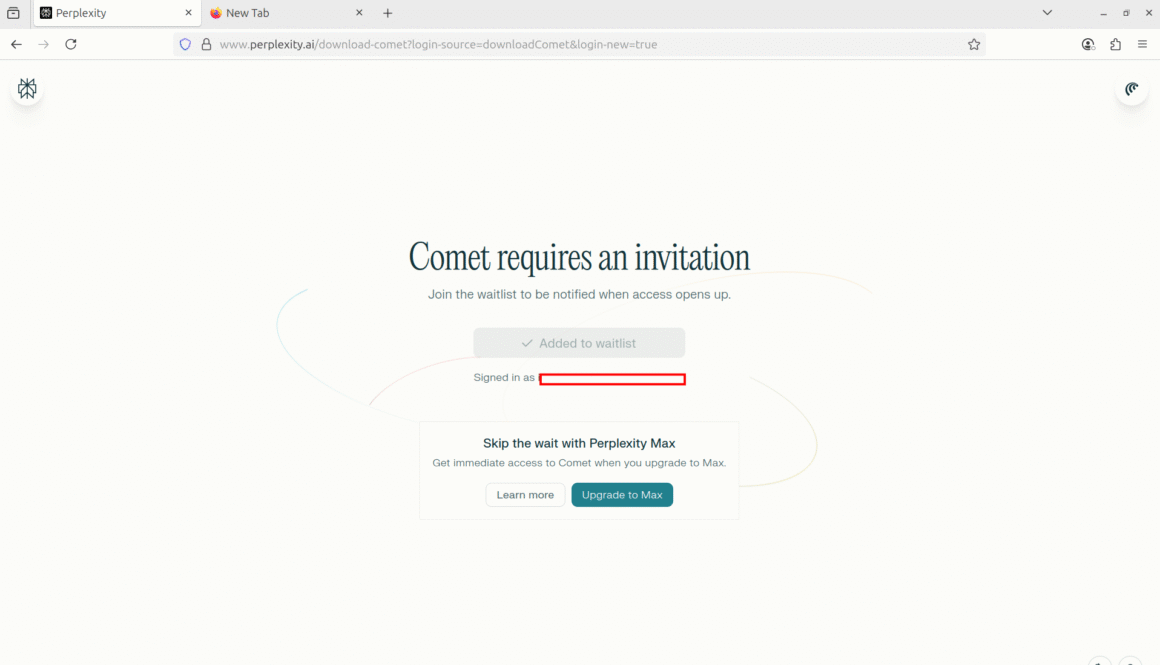 Comet Requires Invitation