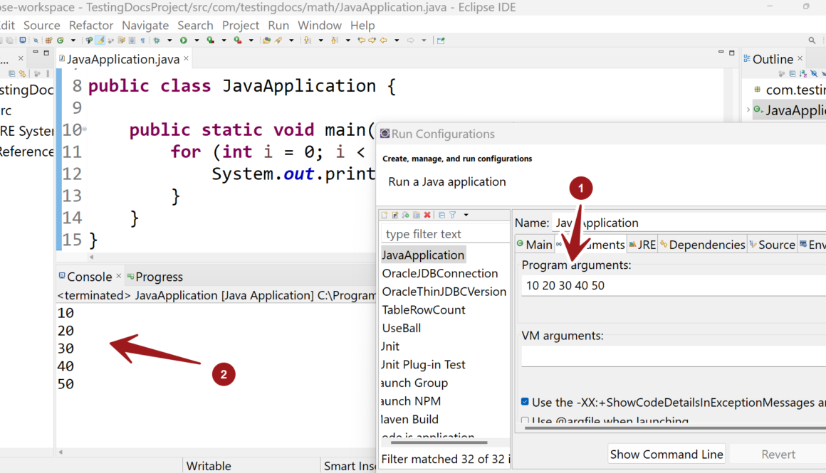 Command Line Arguments Java