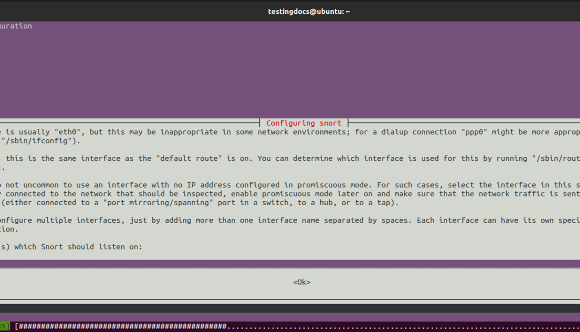 Configuring snort Ubuntu