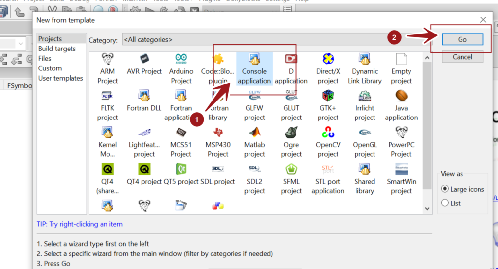 Create Console C++ Application in CodeBlocks | TestingDocs
